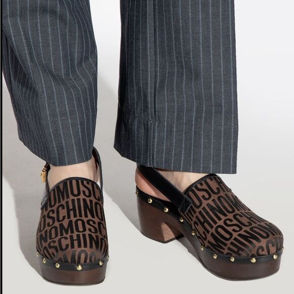 Moschino Brown and Black Clogs - Picture 2 of 14